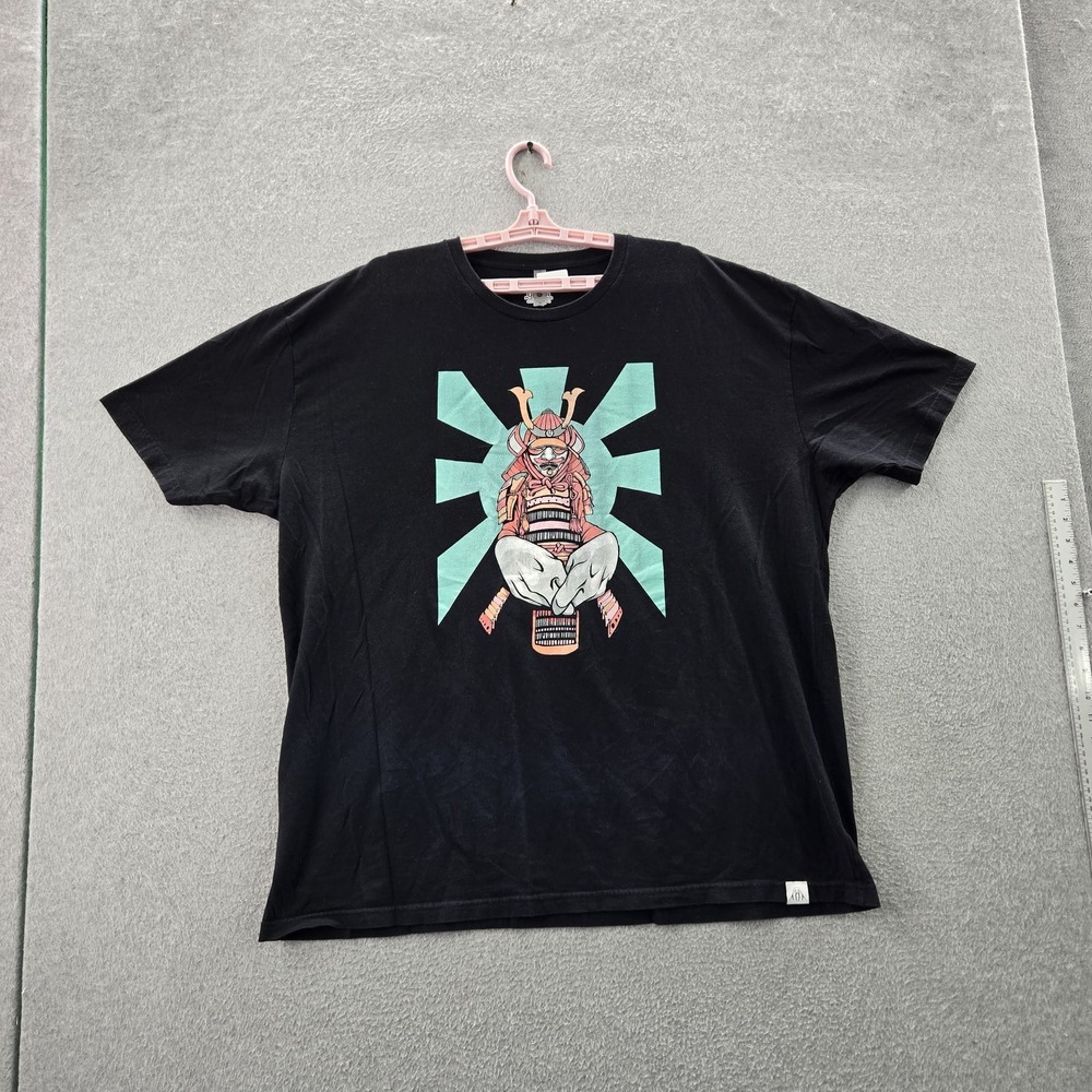 Upper Playground Men‎ Shirt 3XL Black Graphic Print Last Samurai Tee